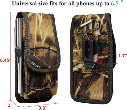 Njjex Phone Holster for Samsung Galaxy Note 20 Ultra Note 10 9 8 S25 Ultra S24 S23 S22 S21+ S20 S10 A14 A15 A16 A36 A35 5G Moto G 5G G Stylus 2025 Nylon Cell Phone Belt Clip Holder Pouch Carrying Case