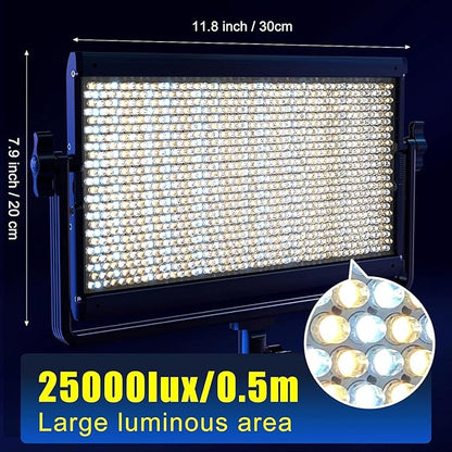 GVM 65W RGB Video Light with Bluetooth Control, 1300D LED Video Lighting Kit, 25000lux/0.5m, 360° Full Color Photography Lighting Kit, 3 Packs Led Panel Light for YouTube, Web Conference, Streaming