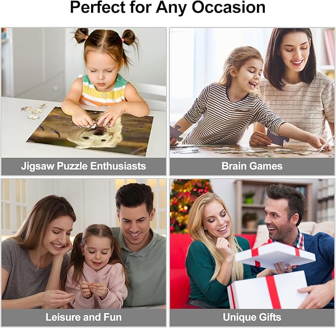 Custom 500 Piece Puzzle for Father's Day, Personalized Puzzle from Photos, Make a Puzzl e from a Photo, Wooden P-uzzle Jigsaw for Dad, Family, Wedding, Kids, Pet(15 * 20.5In Vertical)