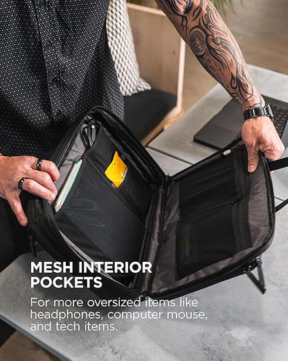 NOMATIC Laptop Bag: Slim Messenger Bag with RFID Pocket, Tech Organizer, Water-Resistant Zippers - 11-13.5L Expansion Design & Laptop Compartment for Work, Travel, or Daily Commute