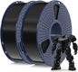SUNLU PETG Filament 1.75mm Bundle, Less Stringing and Good Layer Adhesion 3D Printer Filament, Individually Vacuum Packed, 2kg in Total, 1kg per Spool, PETG 2 Pack, Black+Black