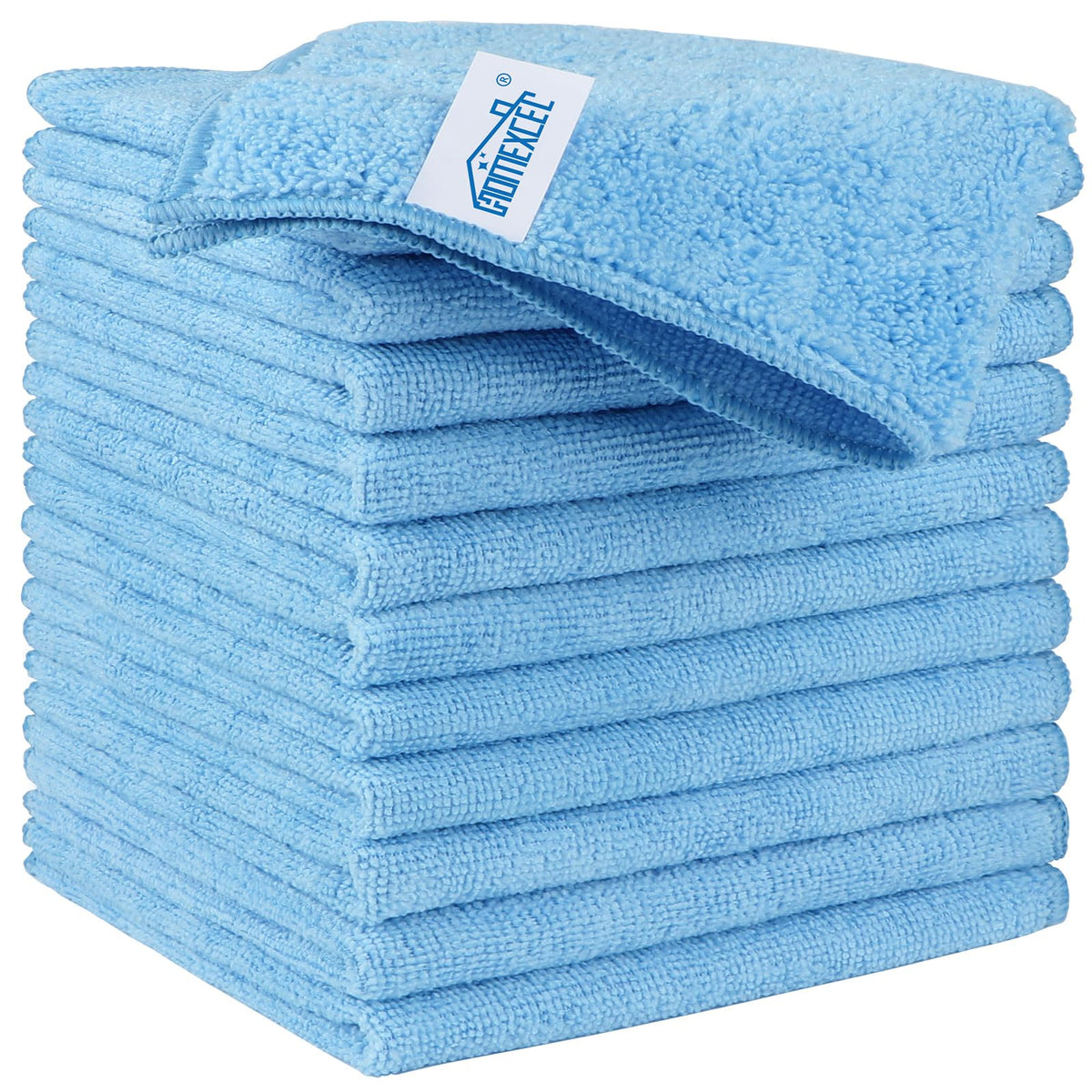 HOMEXCEL 100PK Microfiber Cleaning Cloth, Cleaning Rag for Home, 11.5x11.5