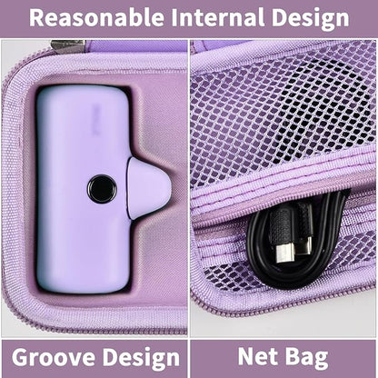 Portable Charger Power Bank Case for 2PCS Swyop/for Feob/for Charmast/for JEJILL/for LanLuk/for VEGER/for iWALK/for Taegila/for Kuulaa and More Small Charging Battery Pack - Bag Only (Purple)