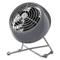 Vornado VFAN™ Mini Modern Personal Desk Fan with 2-Speed Control, Adjustable Tilt, Quiet Metal Air Circulator for Office, Bedroom, Dorm, Compact Desktop Cooling Device, Storm Gray