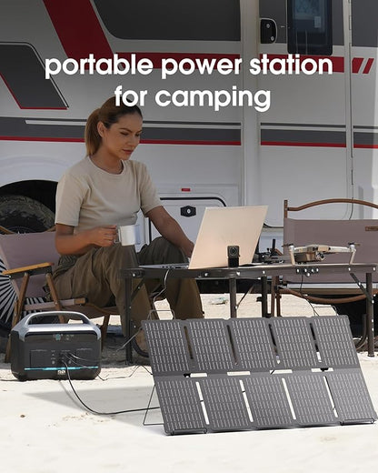 Solar Generator 600W (1200W Surge), 576Wh Portable Power Station, LiFePO4 Battery with AC Outlets, 1.5Hour Fast Charging for Home & Emergency, Hurricane, CPAP