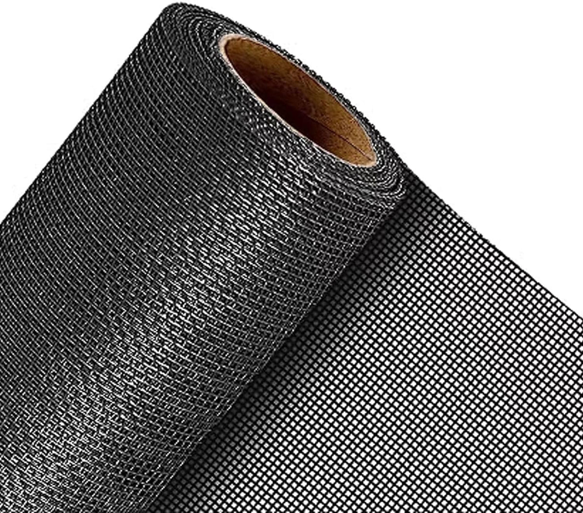 QWR Pet Proof Window Screen Replacement Kit, 48"x 360" Durable High Hardness Screen Mesh for Sliding Screen Door,Patio and Windows.(Rolled Package Without Tool Kit)