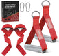 FitBeast Aluminum Exercise Handles & Lifting Straps Set - Replacement Gym Handles for Cables Machine, Pulley System, Strength Trainer, Pull Down Workout Handles, Pilates, Home Gym Cable Attachments
