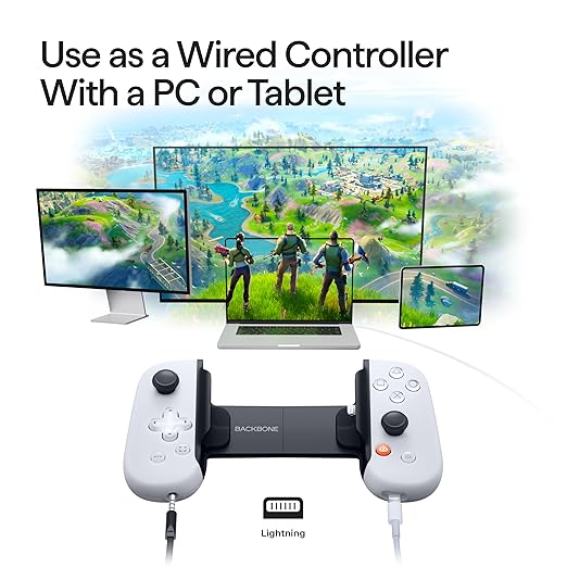 BACKBONE One Mobile Gaming Controller for iPhone (Lightning) - PlayStation Edition - 1st Gen - Turn Your iPhone into a Gaming Console - Play Xbox, PlayStation, Call of Duty, Roblox, Minecraft & More