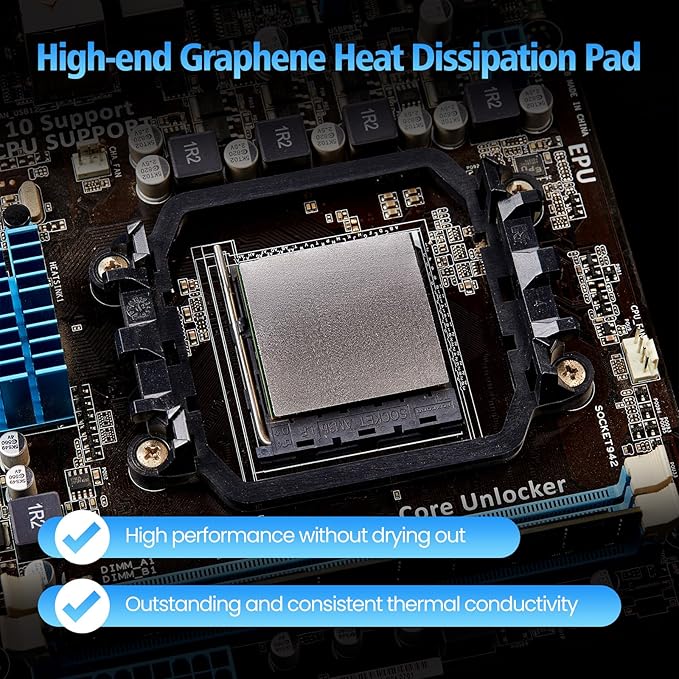 Thermal Pad,29 * 25 * 0.2mm,Graphene Thermal Pads for GPU/CPU/SSD/Electronics - Highly Efficient, Compressible (29 * 25mm)