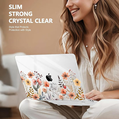 for MacBook Pro 16 inch Case 2019 2020 Release Model A2141, Plastic Hard Shell Cover with Keyboard Cover for MacBook Pro 16 inch with Touch Bar & Touch ID - Watercolor Flowers