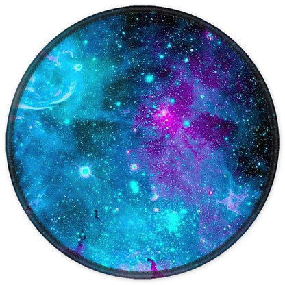 ITNRSIIET Round Mouse Pad with Stitched Edge Premium-Textured Waterproof Non-Slip Rubber Base Desktop Protection Mat Diameter 8.7 inches, Nebula Galaxy