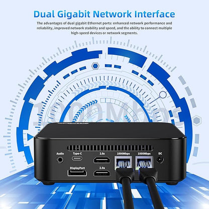 DreamQuest Mini PC W-11 Pro N95 (up to 3.4GHz) 32GB DDR4 RAM 1TB PCIe M.2 SSD Mini Desktop Computer 4K HDMI/DP/USB Type C/WiFi 5/USB3.1/BT5.0/Micro PC for Home & Business