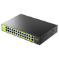 SICSOLINK 24 Port IP Camera PoE+ Switch, 400W 2 Gigabit Uplink Rackmount