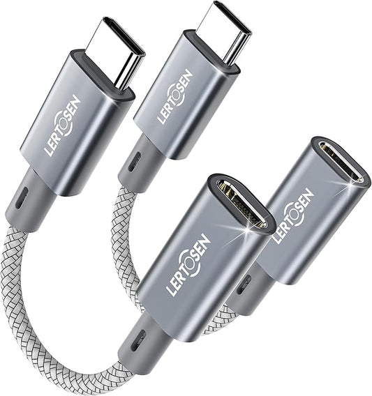 2 Pack Lightning to USB C Adapter, Fast Charging & Data Sync Adapter for iPhone 17 16 15 Pro Max Plus to USB-C, Compatible with Samsung S25/S24/S23, Not for Audio/OTG (Grey)