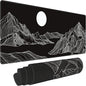 Black and White Mountain Large Mouse Pad,Gaming Keyboard Desk Pad,Extended Mouse Mat Non-Slip Rubber Base with Stitched Edges for Office Game Home XL 31.5"x11.8"
