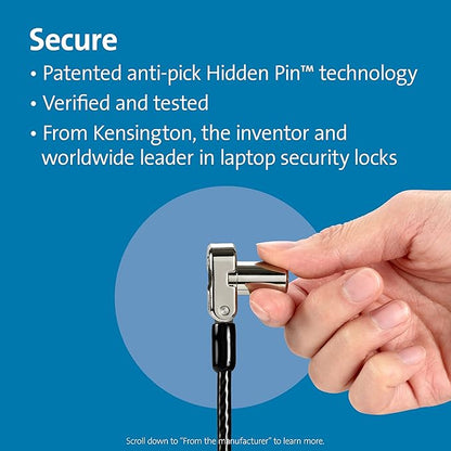 Kensington Universal 3-in-1 Keyed Cable Lock - Twin Lockheads for Laptops & Other Devices (K63380WW)