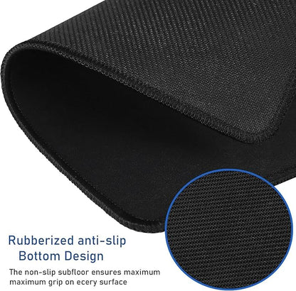 Large Extended Gaming Mouse Pad with Stitched Edges, 47.3 X 23.6 in Desk Pad Durable Non-Slip Natural Rubber Base, Waterproof Computer Keyboard Mat for Esports Pros, Gamer, Desktop, Black