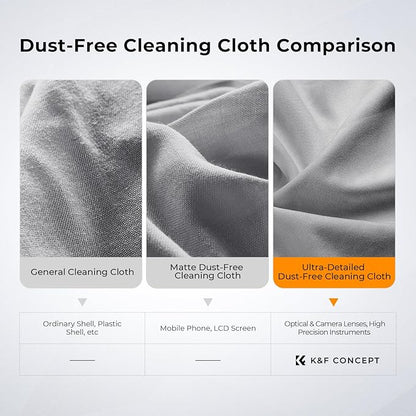 K&F Concept 10 Pack Microfiber Cleaning Cloths - Glasses Cloth for Cleaning Camera Lenses, Glasses, Screens, Cameras, Eyeglasses, LCD TV Screens, Tablets Washable