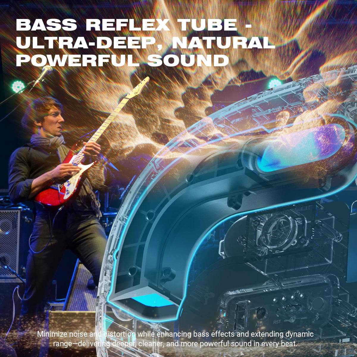 W-KING 96W Max Portable Loud Bluetooth Speaker with Lights