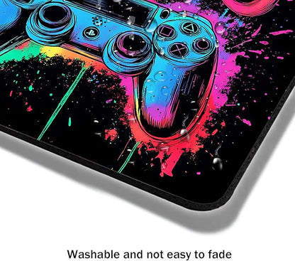 Mouse Pad, Cute Gaming Controller Mouse Pads for Desk, 9.5" x 7.9" Non-Slip Rubber Base Computer Mousepad with Women, Portable Square Design for Wireless Mouse and Pad Laptop Office & Travel