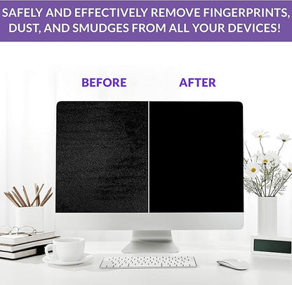 Swanky Computer Screen Cleaner Kit: Set of Electronic Cleaner Spray Microfiber Cleaning Cloth for Tv Cleaner - Ipad Screen Cleaner - iPhone Cleaner - Monitor Cleaner - Laptop Cleaner (2 Oz, 2-Pack)