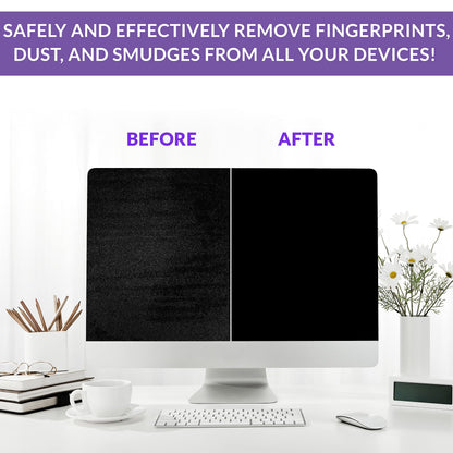 Swanky Screen Cleaner Kit: Microfiber Cloths & Spray for TV, iPad, iPhone, Monitor & Laptop (2 Oz, 4-Pack)