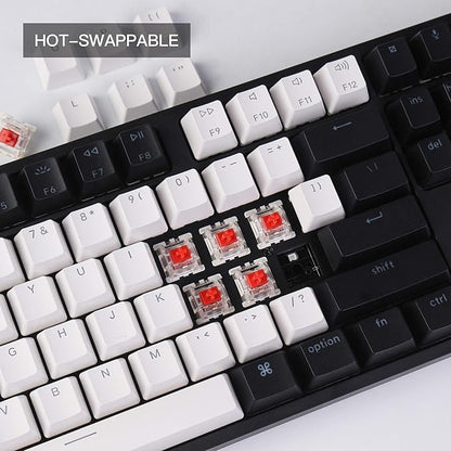 Keychron C1 Wired Mechanical Keyboard TKL, RGB Backlit with Double-Shot ABS Keycaps, 87 Keys Hot-Swappable Pre-lubed Linear Switch Compatible with Mac Windows