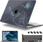 Case for MacBook Pro 13 inch with/Without Touch Bar (2016-2022, M2 A2338 M1 A2289 A2251 A2159 A1989 A1706 A1708), Hard Shell + Keyboard Cover + Dust Plug Abstract Mountain