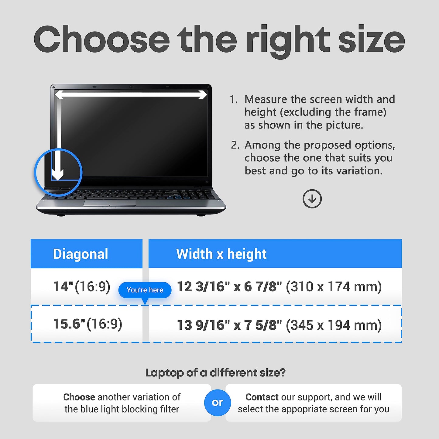 VINTEZ 15.6 inch Blue Light Blocking Screen Protector Panel for 16:9 Widescreen Computer Monitor and Laptop - PC Anti-UV Eye Protection Filter Film - Anti-Scratch Diagonal Frame Shield [1 Pack]