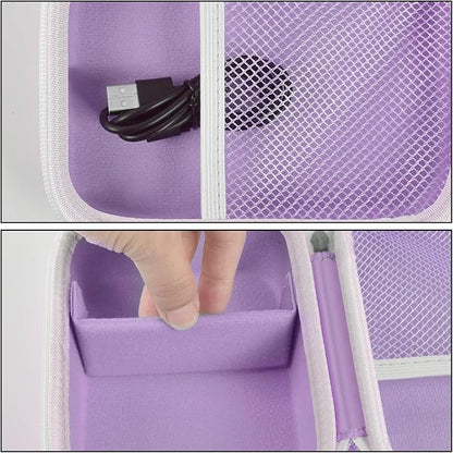 Case Compatible with Phomemo M110 Label Maker - Portable Mini Bluetooth Thermal Label Maker Carrying Storage Bag for Printer Labels, USB Cable and Accessories Black (Box Only)-Purple