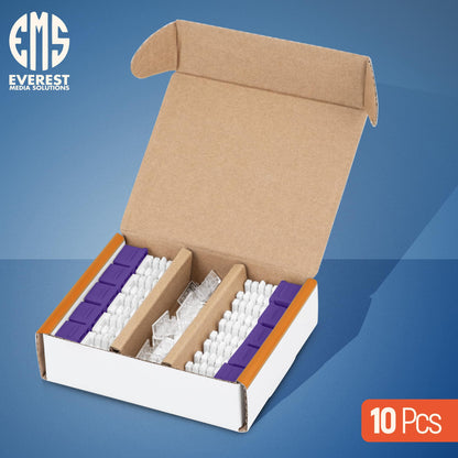 Everest 90 Degree RJ45 Cat6A Keystone Jacks Slim Profile 10-Pack Purple