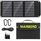 MARBERO 100W Portable Solar Panel 100 Watt Foldable Solar Panel for Power Station with USB & DC 18V Output(10 Connectors) 23% Conversion Efficiency IP68 Waterproof for Camping Outdoor Home Cloudy