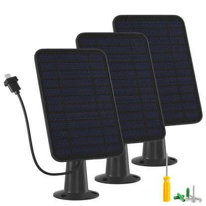 5W Solar Panel Charger Compatible with Blink Outdoor/Outdoor(3rd Gen)/XT XT2 Camera, Solar Panel for Blink Camera, 13.1ft Charging Cable & Rubber Plug, IP65 Weatherproof with Secure Wall Mount, 3 Pack