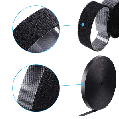 WILLBOND 3/4 Inch X 90 ft 1 Roll of Heavy Duty Industrial Hook and Loop Strap Roll, Reusable Nylon Cable Management Strap for Server Rack, Workshop, HVAC Wiring, Cable Organizer Wrap