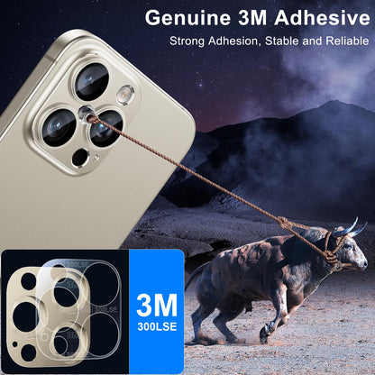 Esanik 2 Pack for iPhone 15 Pro/iPhone 15 Pro Max Camera Lens Protector (Natural Titanium)