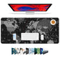 Galdas Mouse Pad For Gaming,XXL XL Large Mouse Mat Long Extended MousePad Desk Mat Non-Slip Rubber Mice Pads Stitched Edges Thin (31.5 x 11.8 x 0.12 Inches) Topographic Map