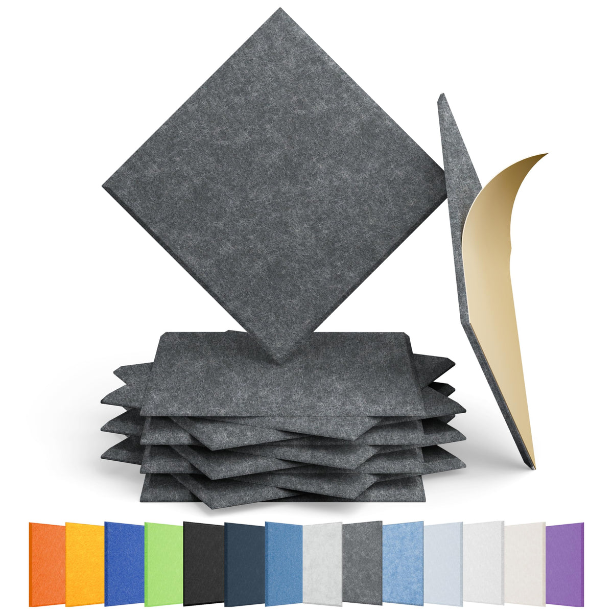 12 Pack Hexagon Acoustic Panels Self Adhesive Sound Proof Foam(Silver Gray)