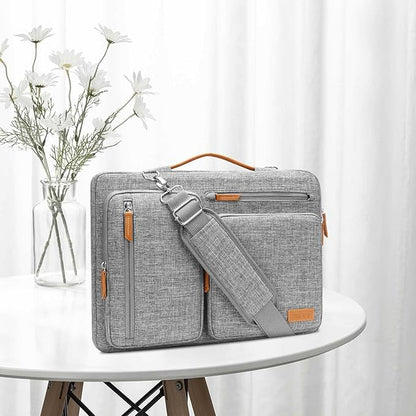 MOSISO 360 Protective Laptop Shoulder Bag,13 inch Computer Bags Compatible with MacBook Air M4 M3 M2 M1 2025-2018/Pro 13 2025-2016,Side Open Messenger Bag with 4 Zipper Pockets, Gray