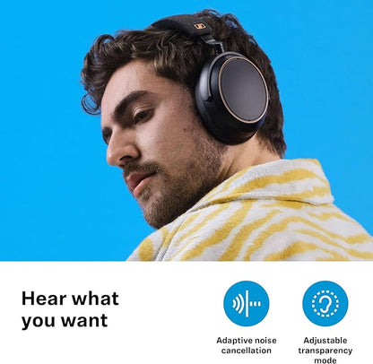 Sennheiser Consumer Audio Momentum 4 Wireless Headphones - Bluetooth Headset for Crystal-Clear Calls with Adaptive Noise Cancellation, 60h Battery Life, Lightweight Folding Design - Black/Copper