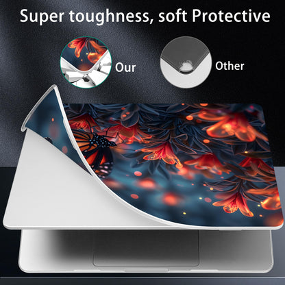 Lepeoac Case for 2026-2021 MacBook Pro 16-inch M5, Butterflies Flowers