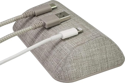 Smartish® Magnetic Cord Holder - Bigger Cable Wrangler Organizer with Magnet Clips for Charger Management on Desktop, Nightstand, or Side Table - Holds 6+ Cables - Lightly Toasted Beige