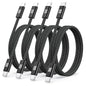 USB C to USB C Cable (3FT, 4Pack), 5A Fast Charging Nylon Braided USB-C to USB-C Phone Charger Type C Cable for iPhone Air 17 16 15 Pro Max,Samsung S25/S24 Ultra,MacBook Pro/Air,iPad,Pixel,PS5,Switch