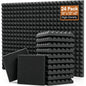 8 Pack - Bass Traps Acoustic Foam Corner, 8''x8''x12'' Black Bass Traps Corner Studio Foam, High Density and Fire-Proof Acoustic Panels Recording Studio Acoustical Treatments