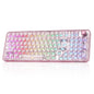 YUNZII X98 Clear Wireless Mechanical Keyboard with Knob (White,Snow Switch)