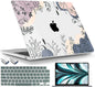 TWOLSKOO Compatible with M4 MacBook Air 13.6 inch Case 2025-2022 Release M4 A3240 M3 A3113 M2 A2681, Plastic Hard Shell & Keyboard Cover & Type C Adapter & Screen Protector, Spring Line Art