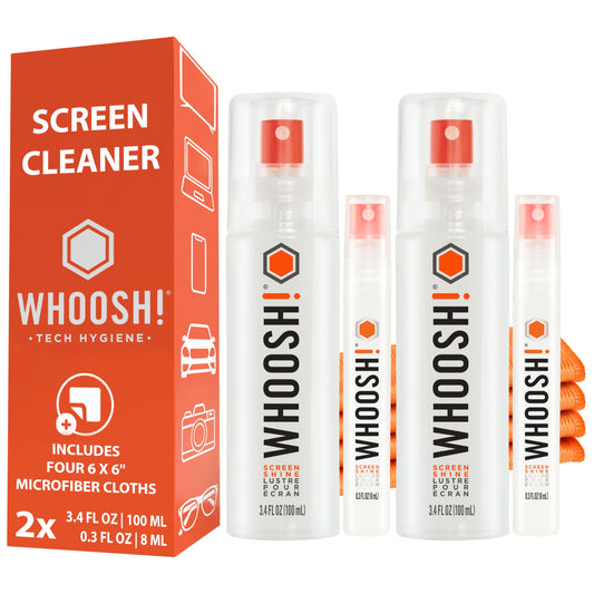 WHOOSH! Screen Shine Duo – Screen Cleaner Kit, Set of 2, 3.4 + 0.3 fl oz