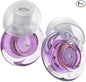 Ear Plugs for Concerts, 2 Pack High Fidelity Ear Plugs, Reusable Silicone Earplugs for Concert, Rave, Work, Musicians, 5 Pair Ear Tips in S/M/L, 18-25 dB Concert Ear Plugs for Noise Cancelling(Purple)