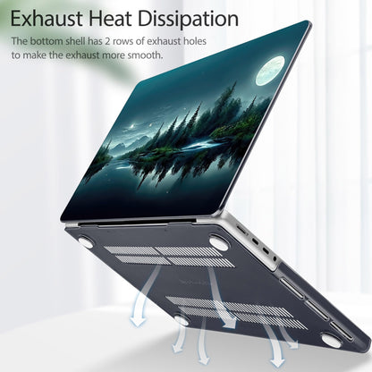 Tuiklol for MacBook Pro 14 Inch Case 2026 2025 2024 2023 2022 2021 Release M5/M4/M3/M2/M1 A2442 Pro/Max,Hard Shell Case with Screen Protector for Touch ID, Night Forest