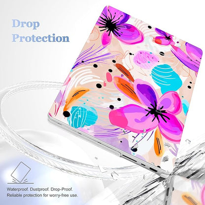 for MacBook Pro 16 inch Case 2021 2022 2023 2024 Release A3186 A3403 M4 A2991 M3 A2780 M2 A2485 M1 Pro/Max, Hard Shell Case with Screen Protector & Keyboard Cover, Trendy Floral