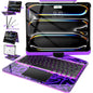 Intermerge Transparent Keyboard Case for iPad Pro 13"(M5,2025/ M4,2024), 360° Swivel Multi-Touch Trackpad, 7-Color RGB Backlit, Pencil Holder, Type-C, Power Indicator, Aqua Pulse